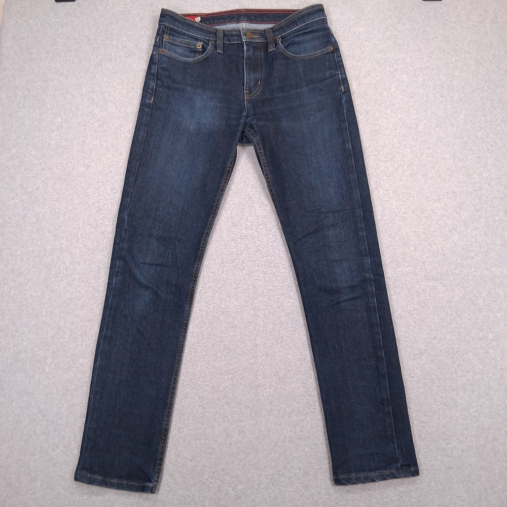 American Giant Dakota Jeans Men 32x32 (31x31) Dark Slim Straight Stretch Denim